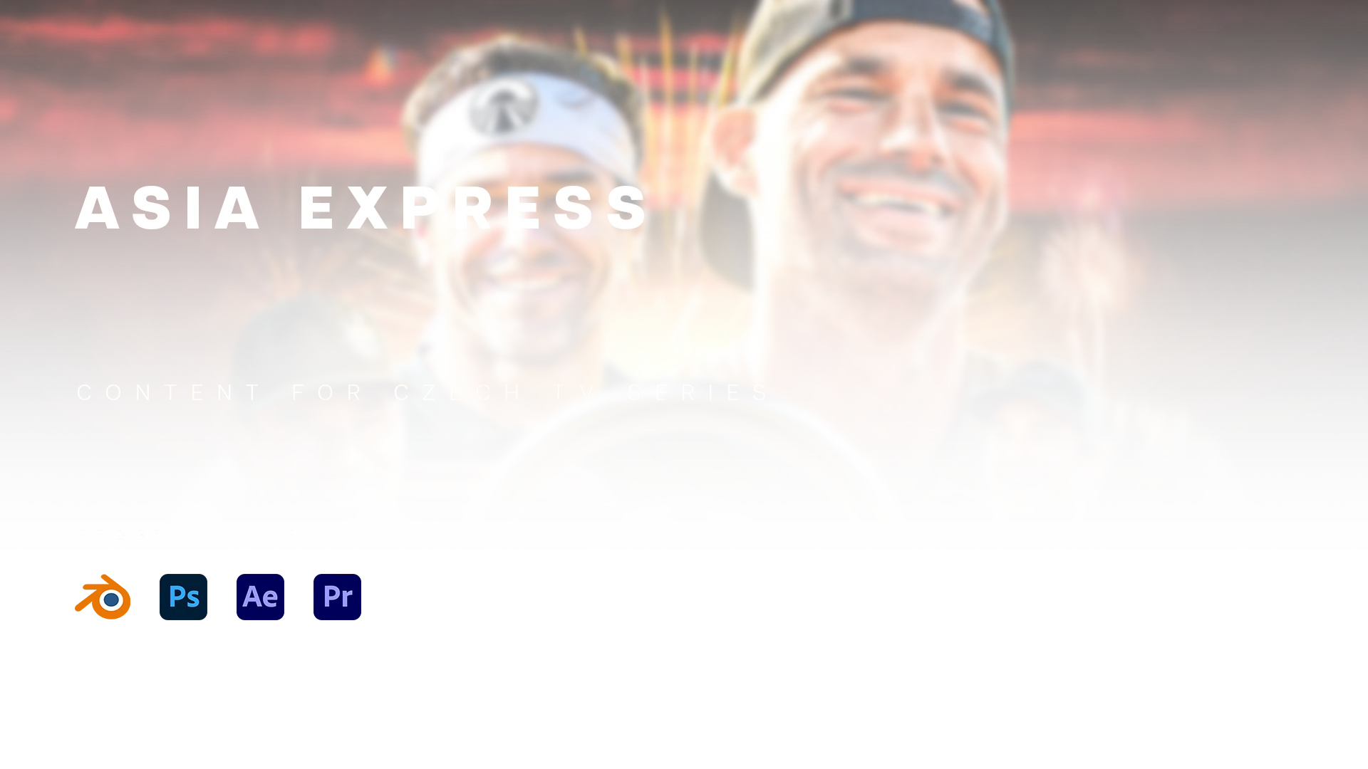 Asia Express project overview featuring the winning team and a red travel-themed collage.