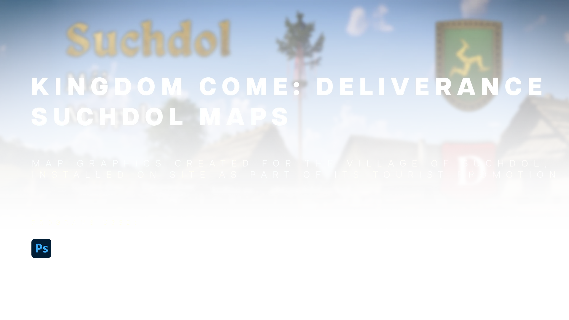 Suchdol map-design project overview with a medieval village scene inspired by Kingdom Come: Deliverance.