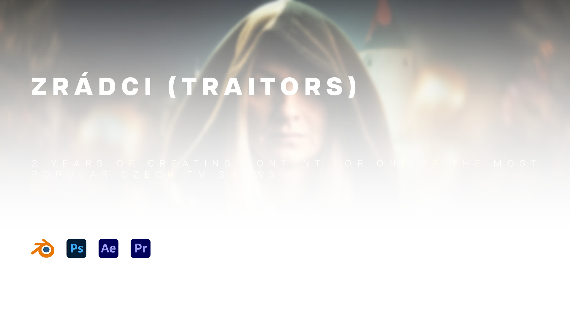 Zrádci project overview featuring the hooded winner of the second season.